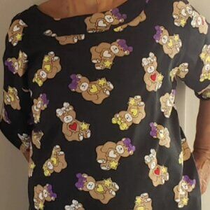 Handmade Teddy Bear Print Comfy Night Shirt